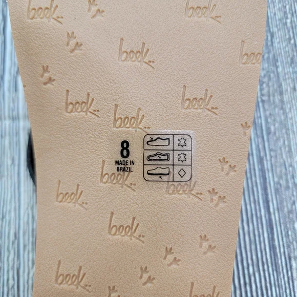 Beek NWT Seabird Leather Thong Sandals Black - Picture 8 of 15